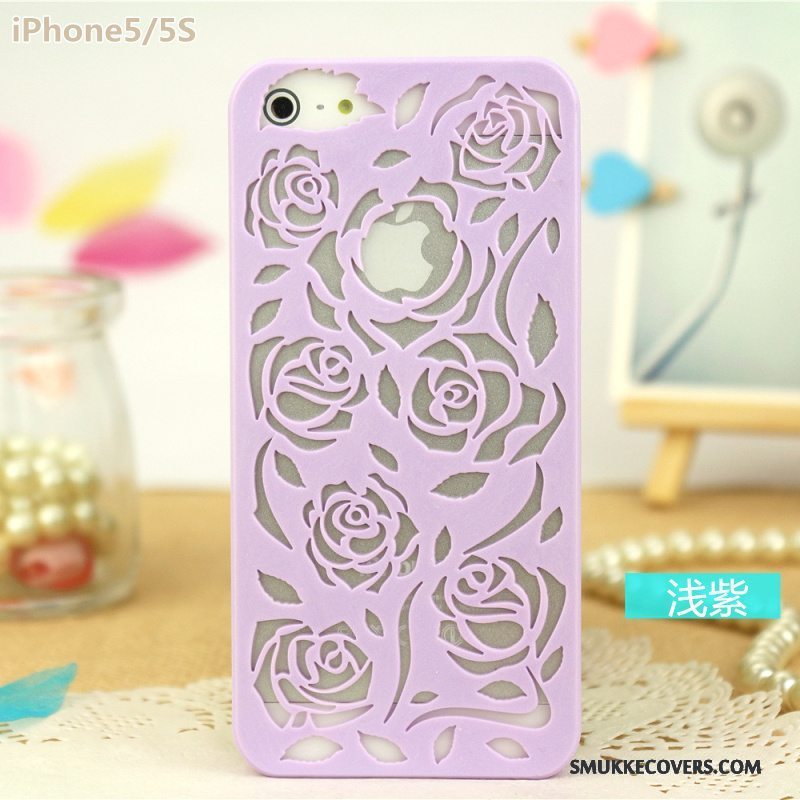 Etui iPhone 5/5s Beskyttelse Carving Let Tynd, Cover iPhone 5/5s Telefonrose