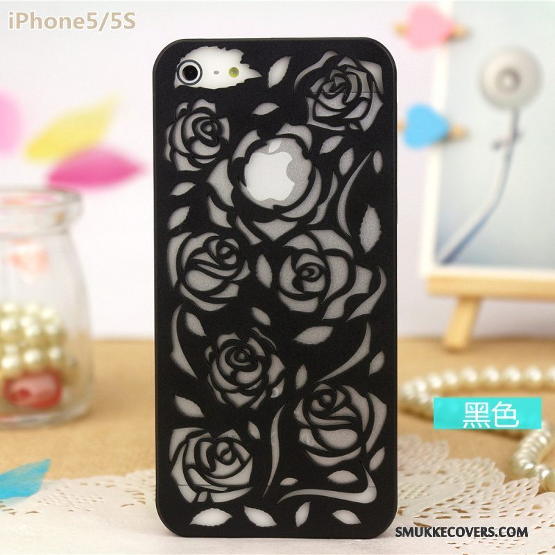 Etui iPhone 5/5s Beskyttelse Carving Let Tynd, Cover iPhone 5/5s Telefonrose