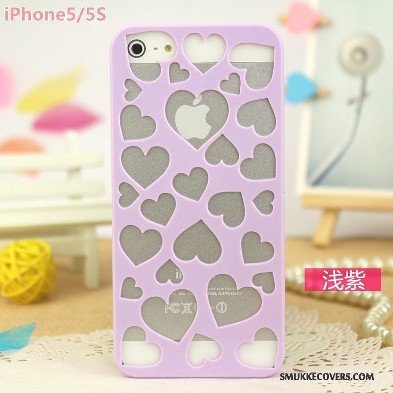 Etui iPhone 5/5s Beskyttelse Carving Let Tynd, Cover iPhone 5/5s Telefonrose