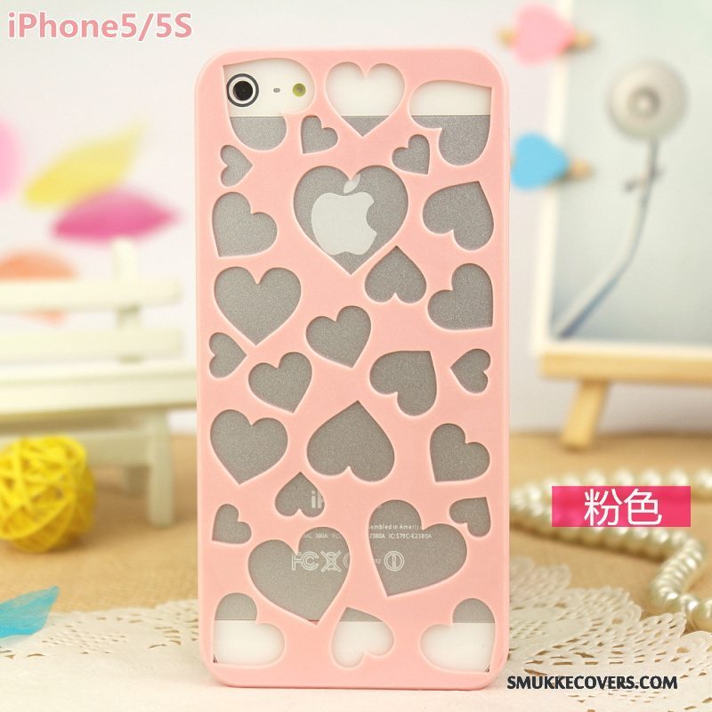 Etui iPhone 5/5s Beskyttelse Carving Let Tynd, Cover iPhone 5/5s Telefonrose