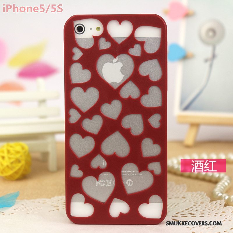 Etui iPhone 5/5s Beskyttelse Carving Let Tynd, Cover iPhone 5/5s Telefonrose