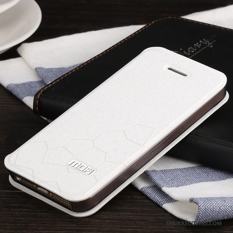 Etui iPhone 5/5s Beskyttelse Hvid Trend, Cover iPhone 5/5s Silikone Anti-fald Nubuck