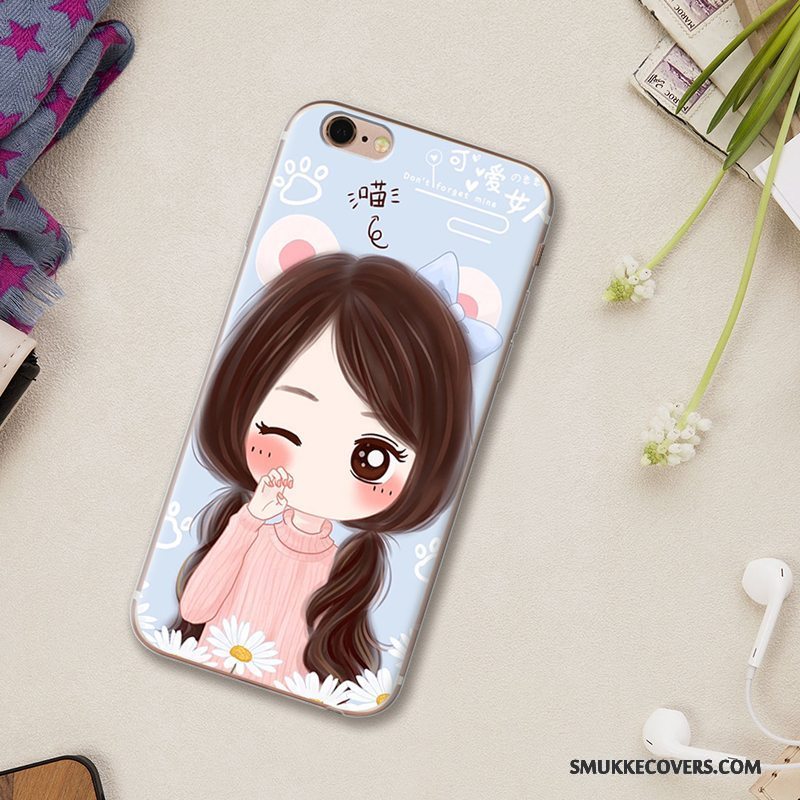 Etui iPhone 5/5s Beskyttelse Lilla Smuk, Cover iPhone 5/5s Cartoon Telefonanti-fald