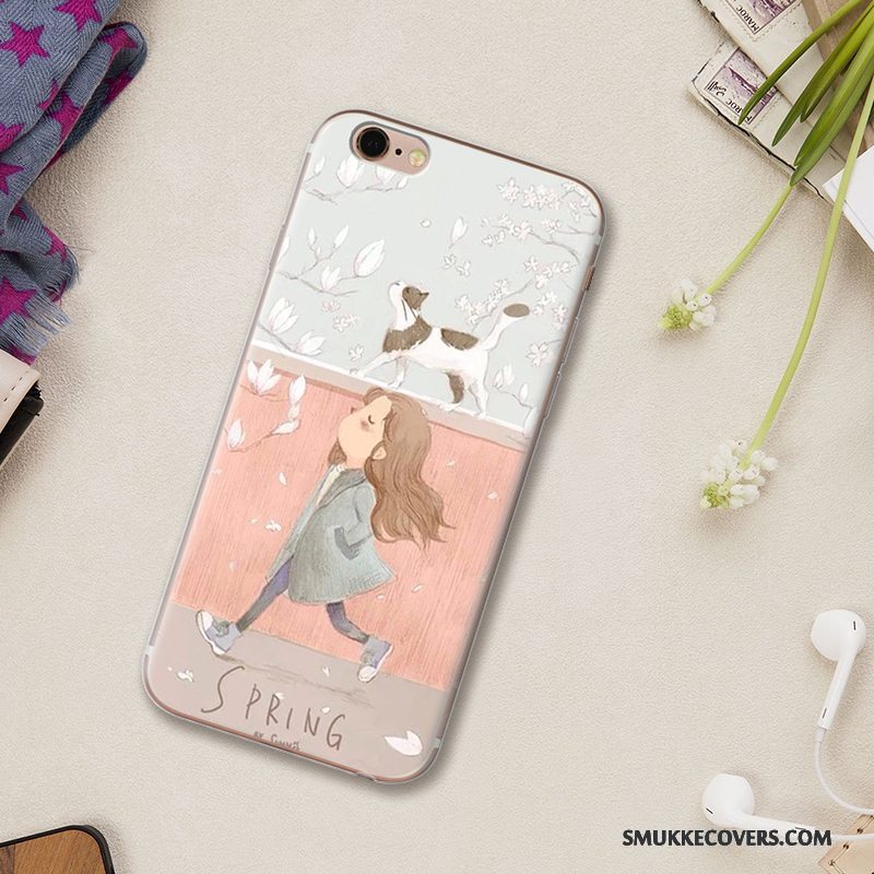 Etui iPhone 5/5s Beskyttelse Lilla Smuk, Cover iPhone 5/5s Cartoon Telefonanti-fald