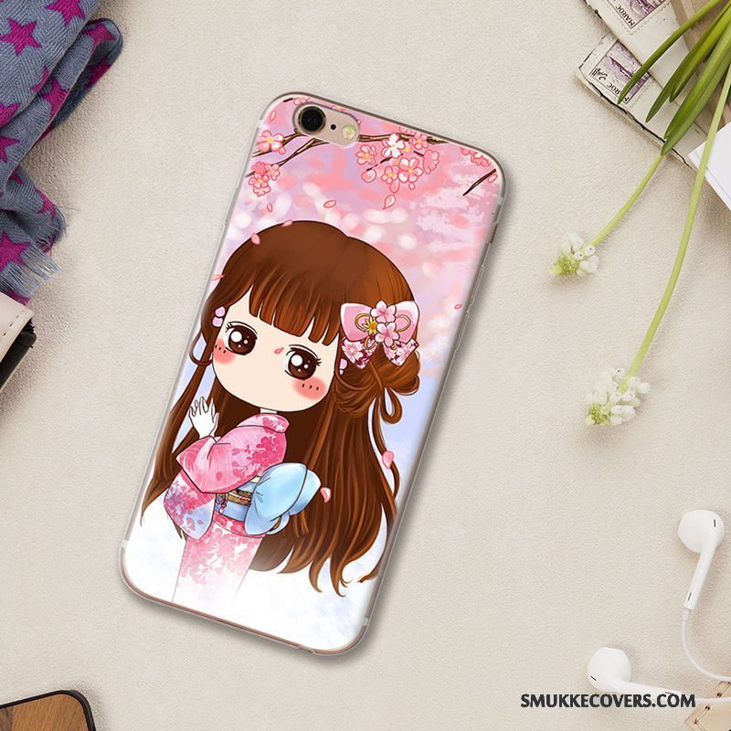 Etui iPhone 5/5s Beskyttelse Lilla Smuk, Cover iPhone 5/5s Cartoon Telefonanti-fald