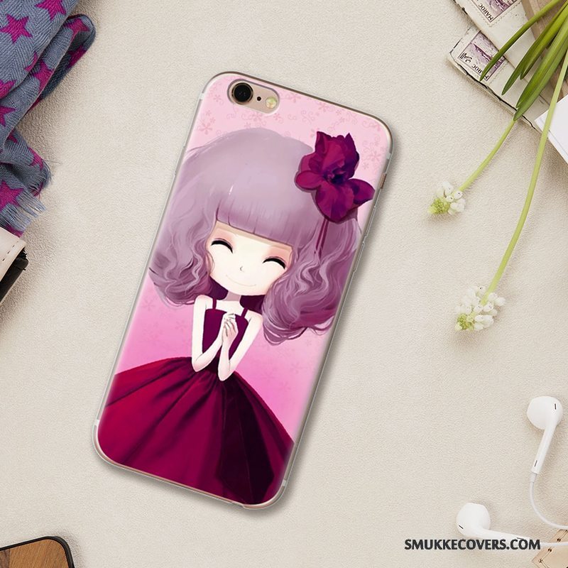 Etui iPhone 5/5s Beskyttelse Lilla Smuk, Cover iPhone 5/5s Cartoon Telefonanti-fald