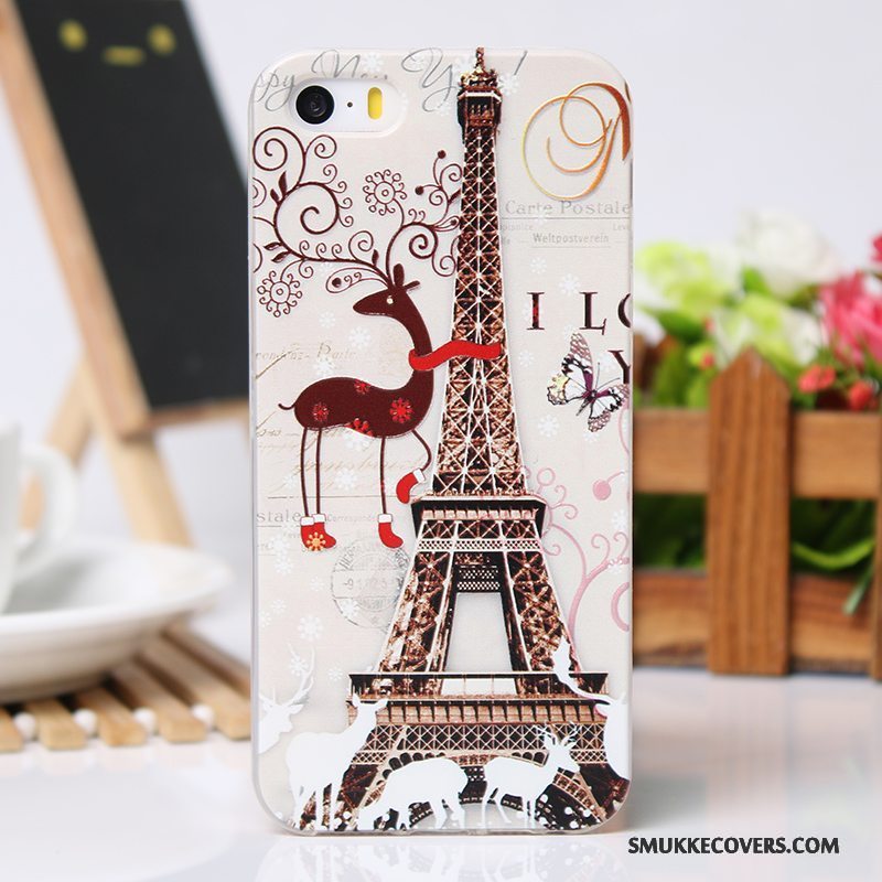 Etui iPhone 5/5s Beskyttelse Lyserød Cool, Cover iPhone 5/5s Cartoon Telefonny