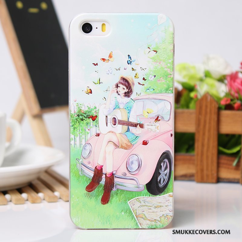 Etui iPhone 5/5s Beskyttelse Lyserød Cool, Cover iPhone 5/5s Cartoon Telefonny