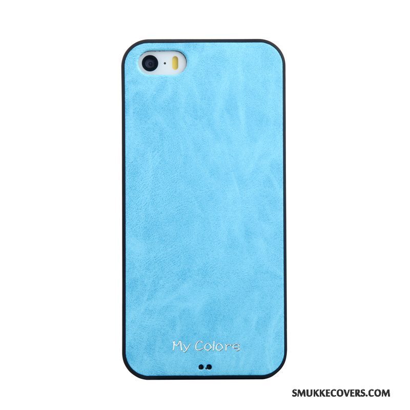 Etui iPhone 5/5s Beskyttelse Trend Anti-fald, Cover iPhone 5/5s Blød Solid Farve Rød