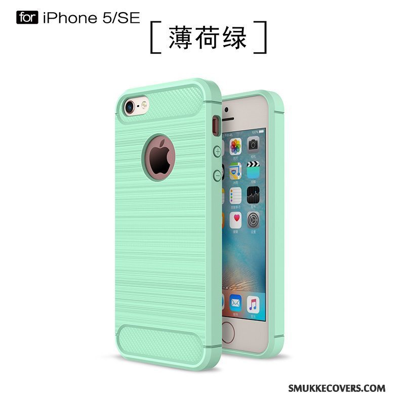 Etui iPhone 5/5s Beskyttelse Trend Fiber, Cover iPhone 5/5s Blød Nubuck Sort