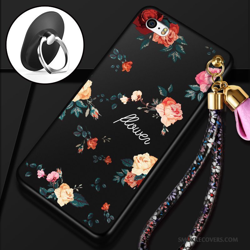 Etui iPhone 5/5s Blød Anti-fald Rød, Cover iPhone 5/5s Cartoon Smuk Hængende Ornamenter