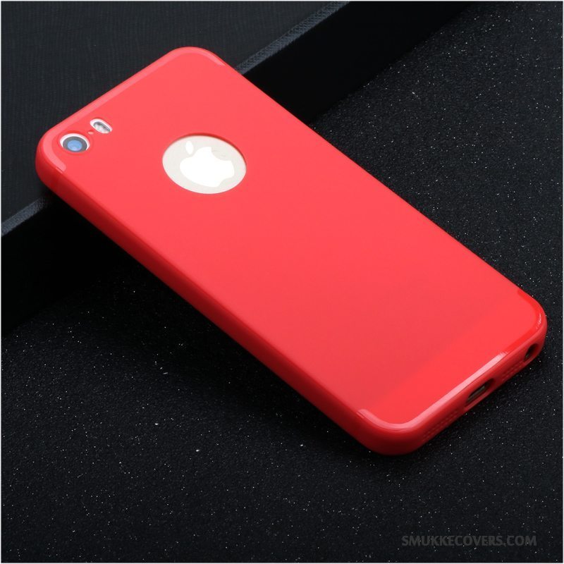 Etui iPhone 5/5s Blød Simple Telefon, Cover iPhone 5/5s Silikone Nubuck Trend