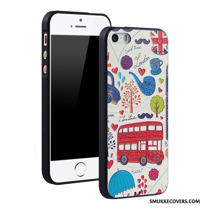 Etui iPhone 5/5s Blød Trend Anti-fald, Cover iPhone 5/5s Silikone Hængende Ornamenter Telefon