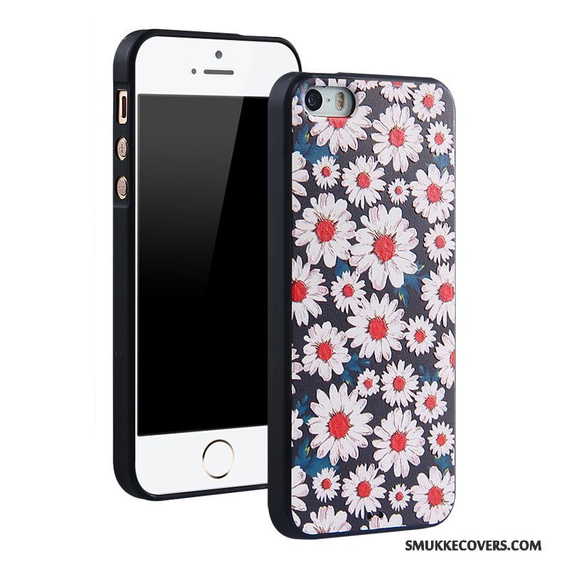 Etui iPhone 5/5s Blød Trend Anti-fald, Cover iPhone 5/5s Silikone Hængende Ornamenter Telefon