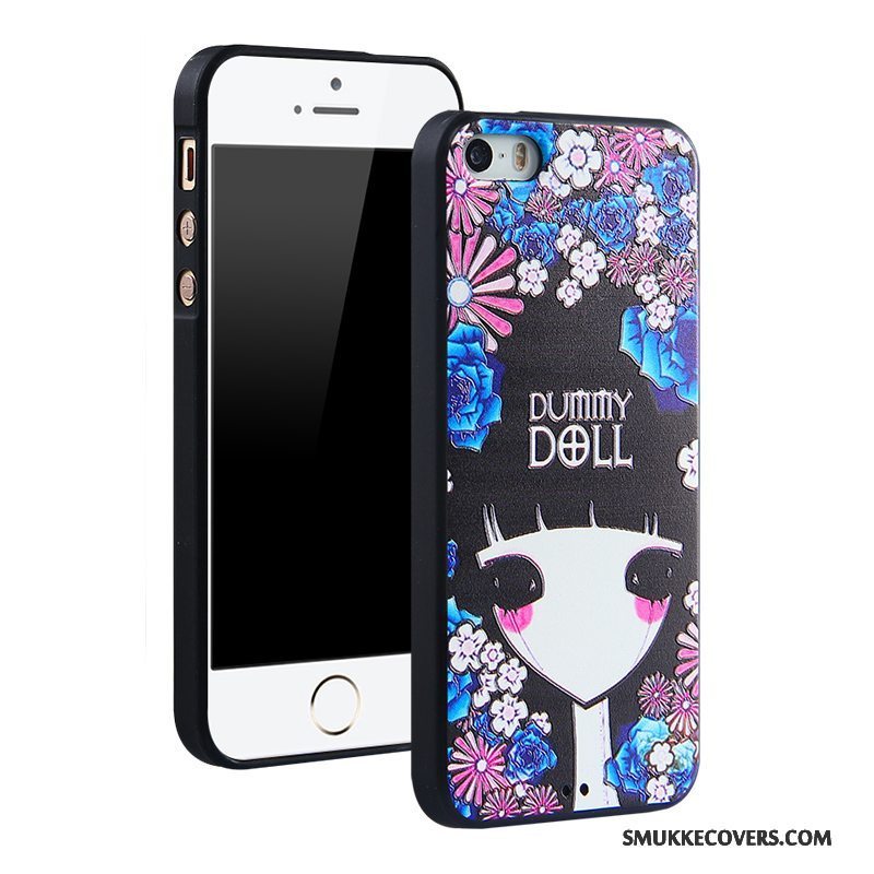 Etui iPhone 5/5s Blød Trend Anti-fald, Cover iPhone 5/5s Silikone Hængende Ornamenter Telefon