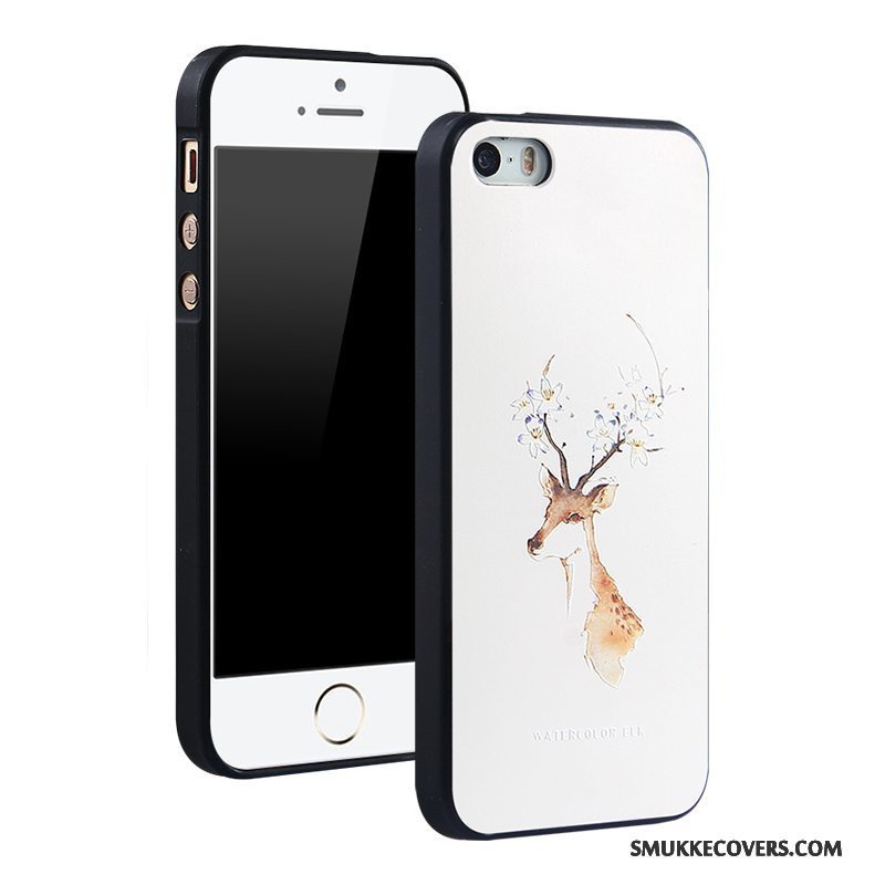 Etui iPhone 5/5s Blød Trend Anti-fald, Cover iPhone 5/5s Silikone Hængende Ornamenter Telefon