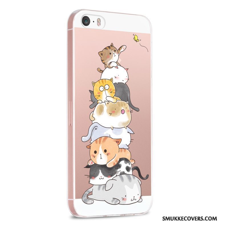 Etui iPhone 5/5s Cartoon Gennemsigtig Telefon, Cover iPhone 5/5s Silikone Anti-fald Smuk