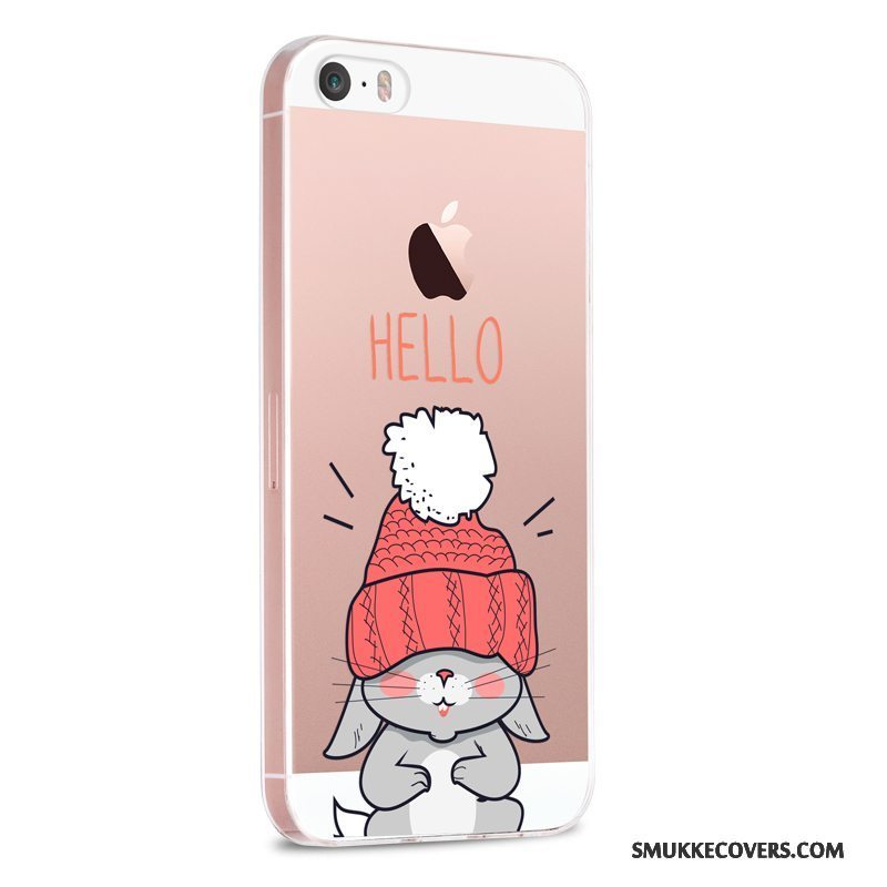 Etui iPhone 5/5s Cartoon Gennemsigtig Telefon, Cover iPhone 5/5s Silikone Anti-fald Smuk