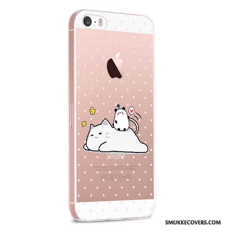 Etui iPhone 5/5s Cartoon Gennemsigtig Telefon, Cover iPhone 5/5s Silikone Anti-fald Smuk