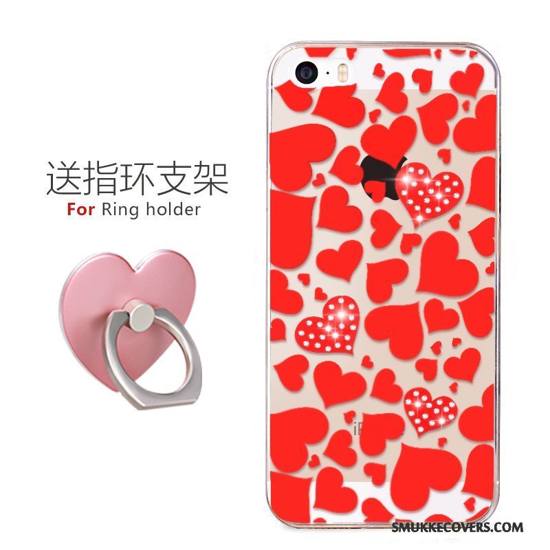 Etui iPhone 5/5s Cartoon Super Sødt Smuk, Cover iPhone 5/5s Silikone Trend Telefon