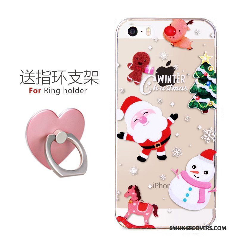 Etui iPhone 5/5s Cartoon Super Sødt Smuk, Cover iPhone 5/5s Silikone Trend Telefon