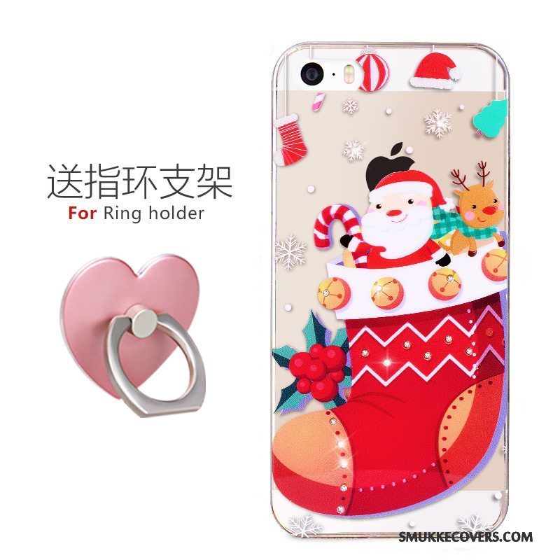 Etui iPhone 5/5s Cartoon Super Sødt Smuk, Cover iPhone 5/5s Silikone Trend Telefon