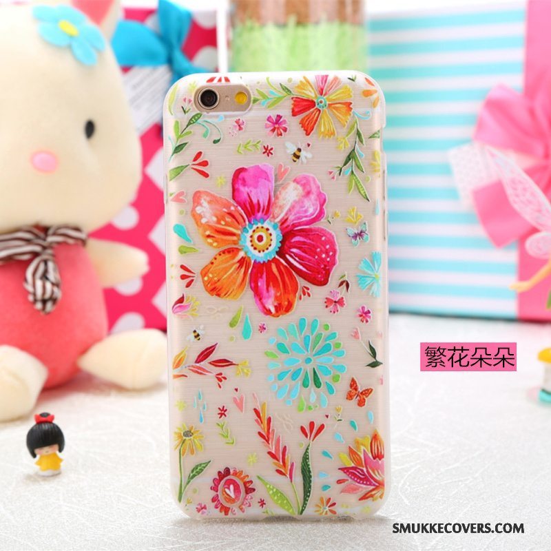 Etui iPhone 5/5s Cartoon Telefongennemsigtig, Cover iPhone 5/5s Farve Smuk