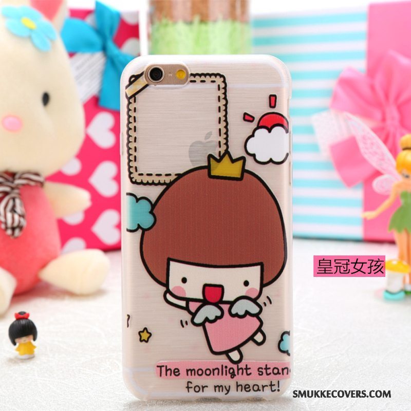 Etui iPhone 5/5s Cartoon Telefongennemsigtig, Cover iPhone 5/5s Farve Smuk