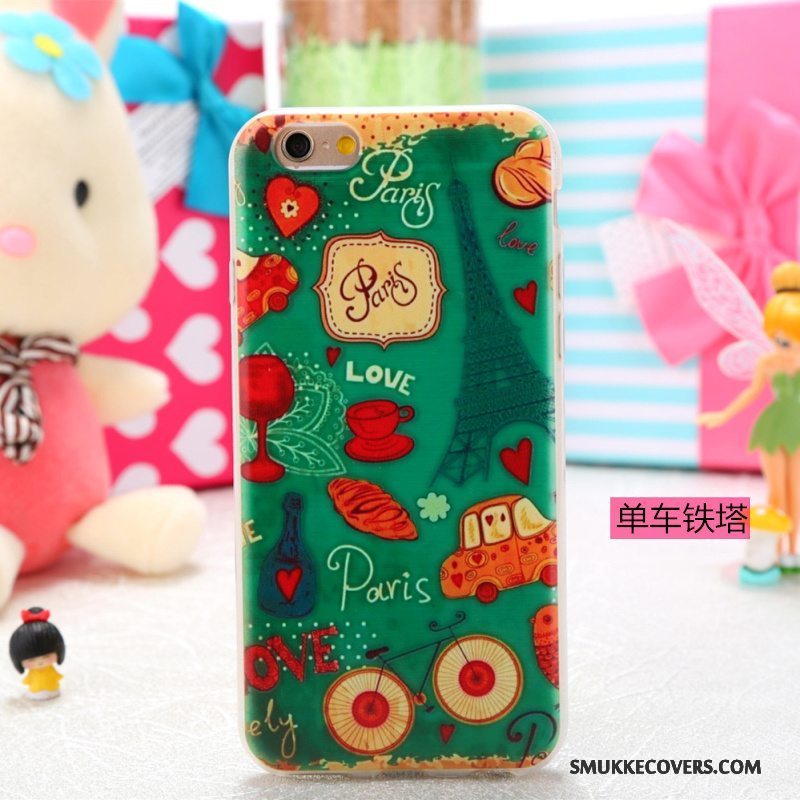 Etui iPhone 5/5s Cartoon Telefongennemsigtig, Cover iPhone 5/5s Farve Smuk