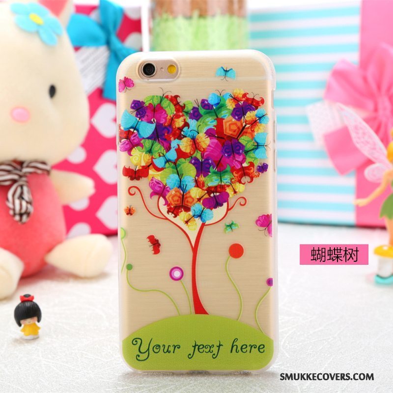 Etui iPhone 5/5s Cartoon Telefongennemsigtig, Cover iPhone 5/5s Farve Smuk