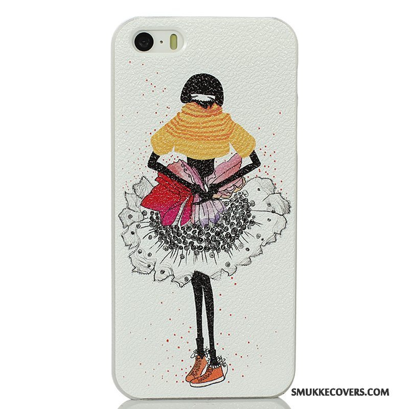 Etui iPhone 5/5s Cartoon Tynd Hård, Cover iPhone 5/5s Farve Af Personlighed Telefon