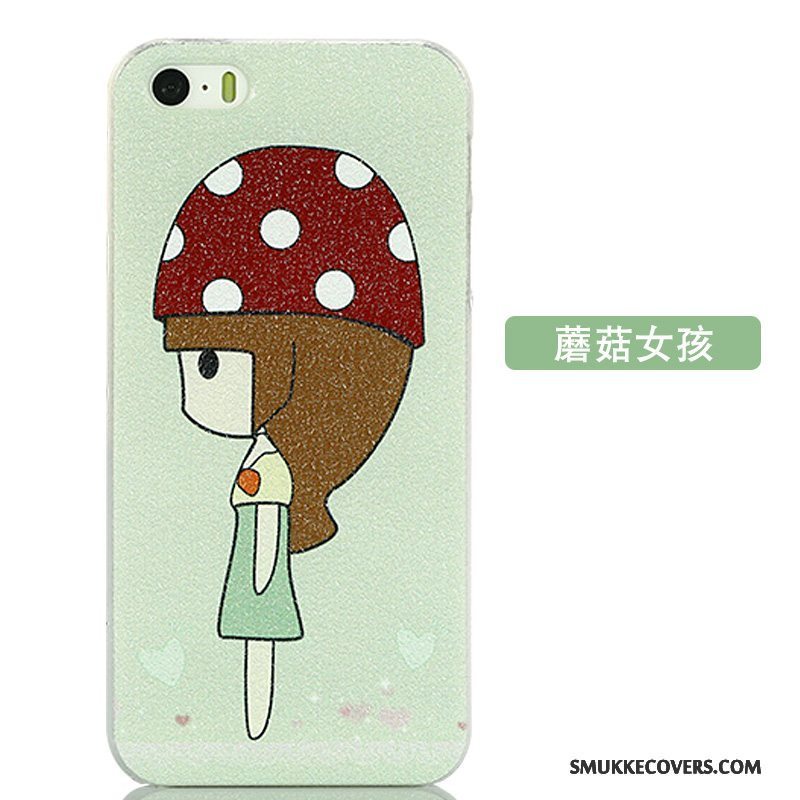 Etui iPhone 5/5s Cartoon Tynd Hård, Cover iPhone 5/5s Farve Af Personlighed Telefon