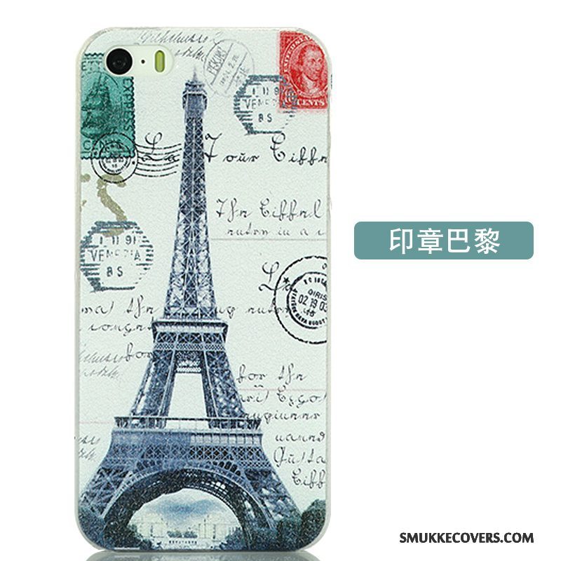 Etui iPhone 5/5s Cartoon Tynd Hård, Cover iPhone 5/5s Farve Af Personlighed Telefon