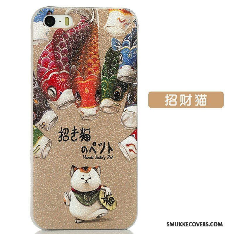 Etui iPhone 5/5s Cartoon Tynd Hård, Cover iPhone 5/5s Farve Af Personlighed Telefon