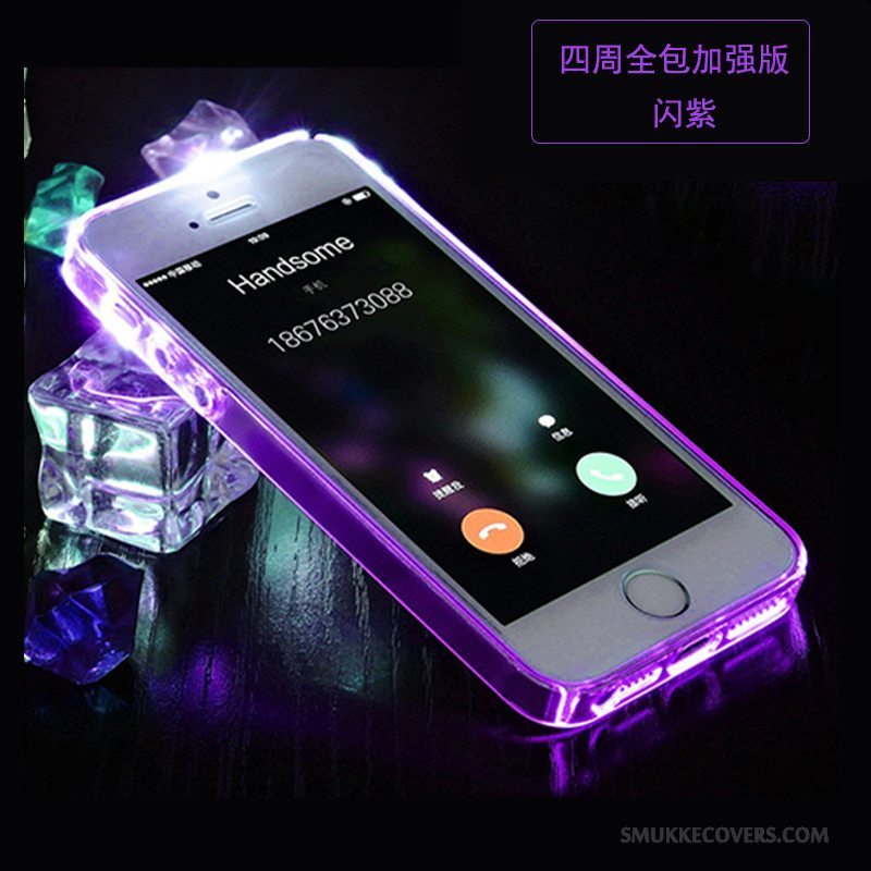 Etui iPhone 5/5s Kreativ Gennemsigtig Telefon, Cover iPhone 5/5s Beskyttelse Grøn