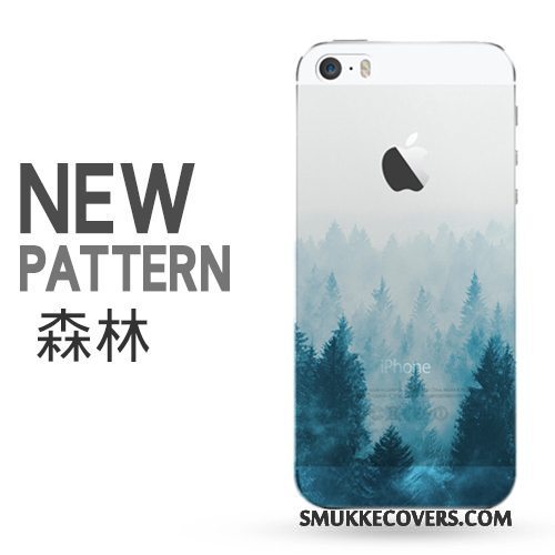 Etui iPhone 5/5s Kreativ Simple Kunst, Cover iPhone 5/5s Beskyttelse Gennemsigtig Trend