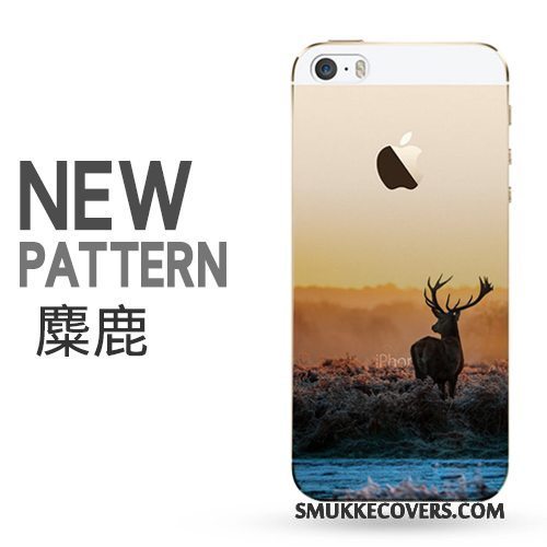 Etui iPhone 5/5s Kreativ Simple Kunst, Cover iPhone 5/5s Beskyttelse Gennemsigtig Trend