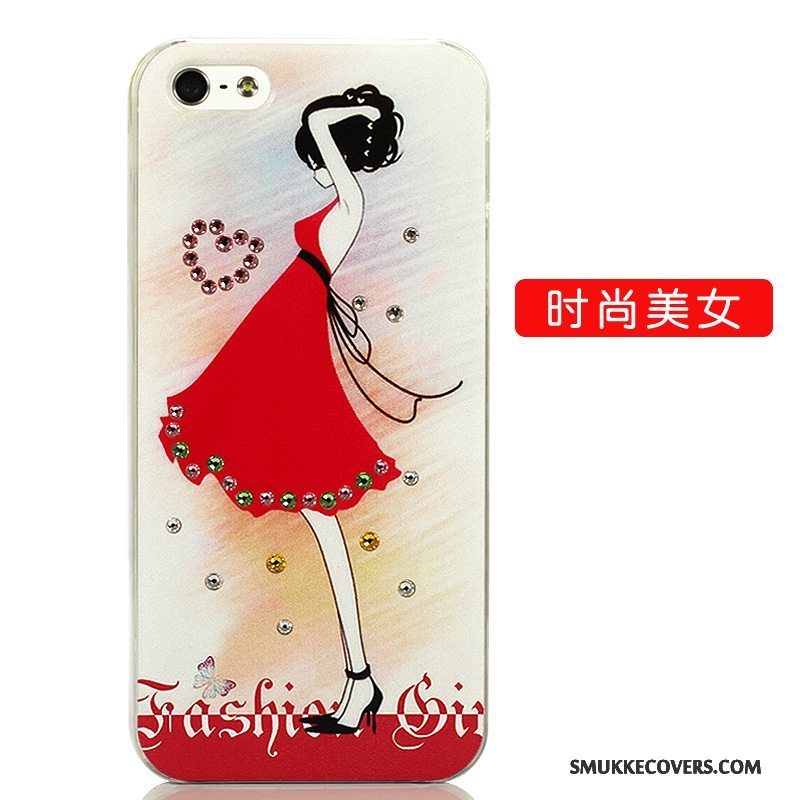 Etui iPhone 5/5s Kreativ Smuk Telefon, Cover iPhone 5/5s Cartoon Gul Trend