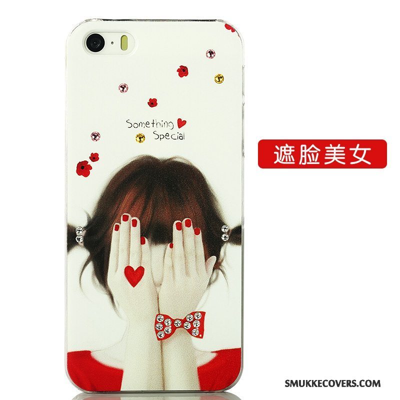 Etui iPhone 5/5s Kreativ Smuk Telefon, Cover iPhone 5/5s Cartoon Gul Trend