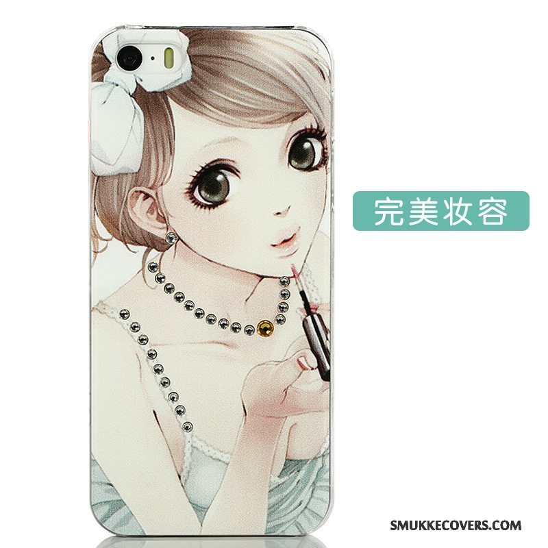 Etui iPhone 5/5s Kreativ Smuk Telefon, Cover iPhone 5/5s Cartoon Gul Trend