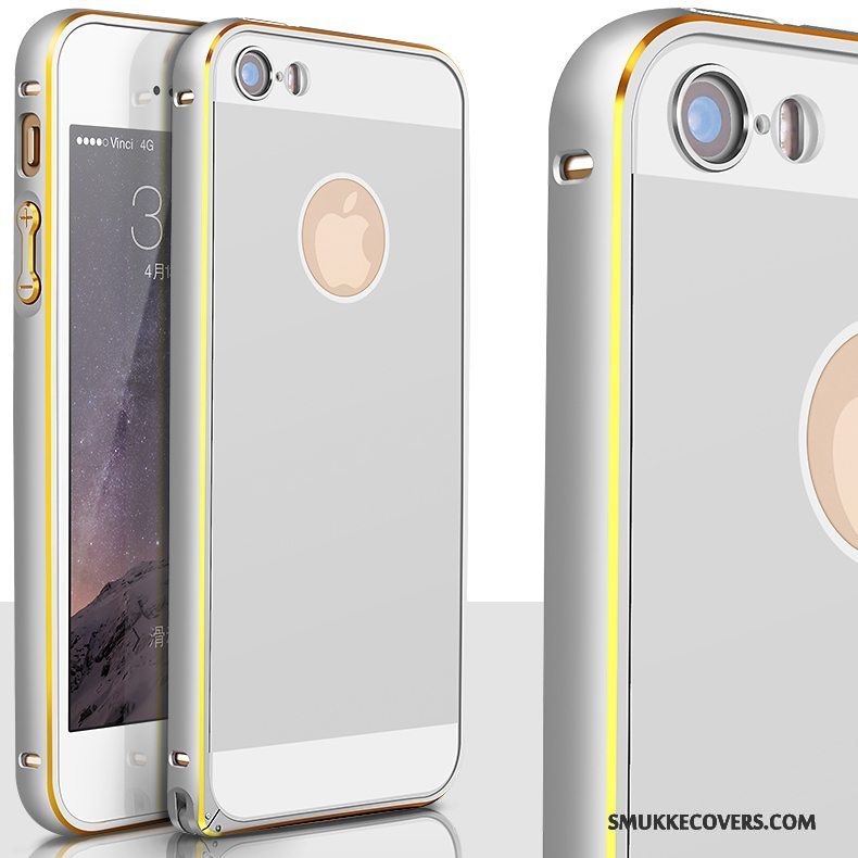 Etui iPhone 5/5s Metal Ramme Legering, Cover iPhone 5/5s Beskyttelse Telefonlyserød