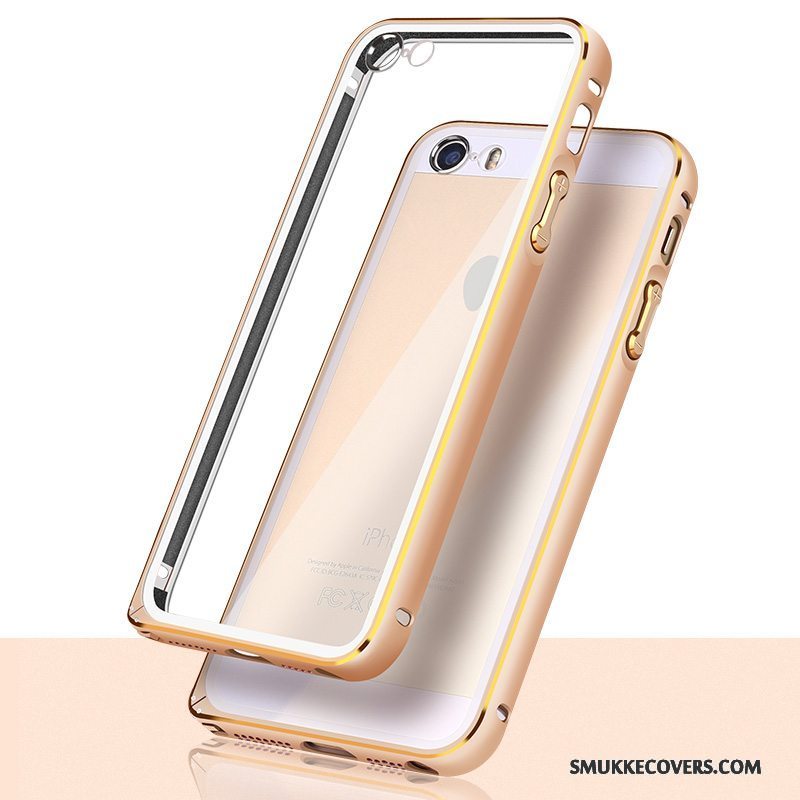 Etui iPhone 5/5s Metal Ramme Legering, Cover iPhone 5/5s Beskyttelse Telefonlyserød