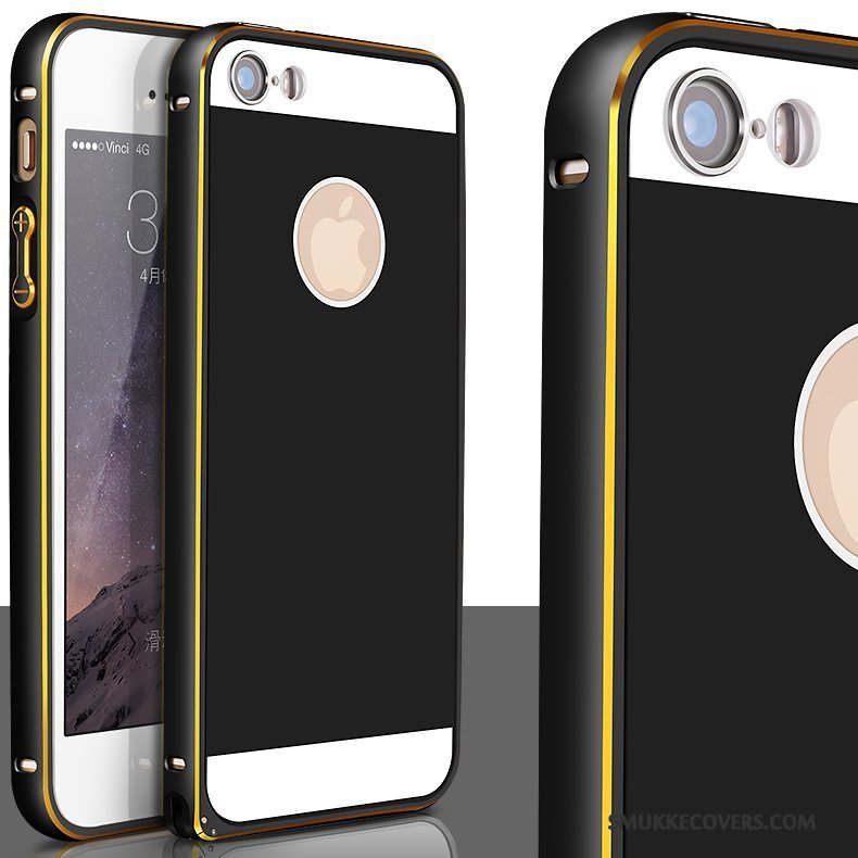 Etui iPhone 5/5s Metal Ramme Legering, Cover iPhone 5/5s Beskyttelse Telefonlyserød