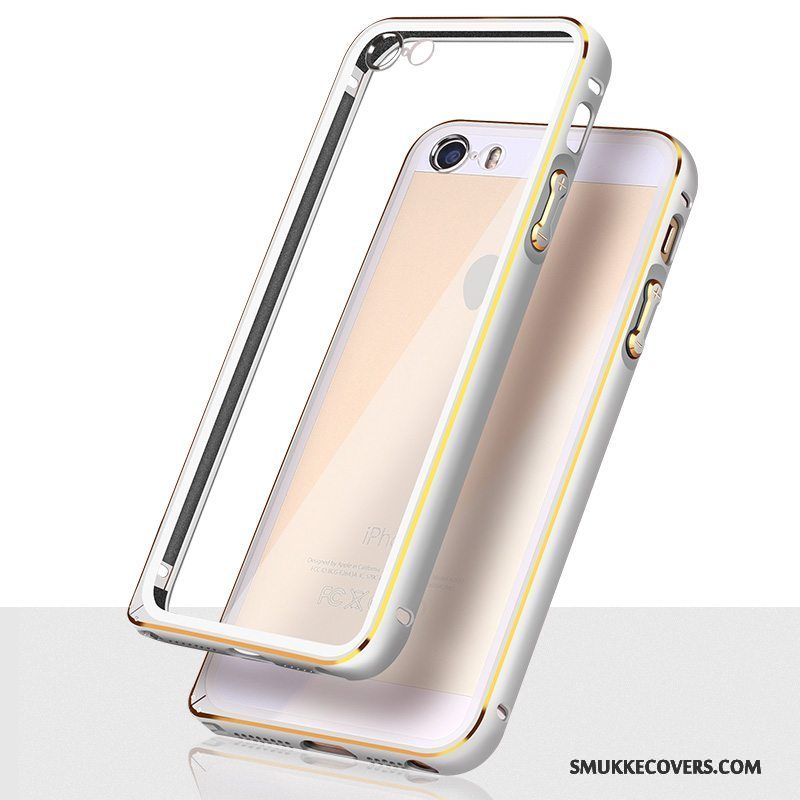 Etui iPhone 5/5s Metal Ramme Legering, Cover iPhone 5/5s Beskyttelse Telefonlyserød