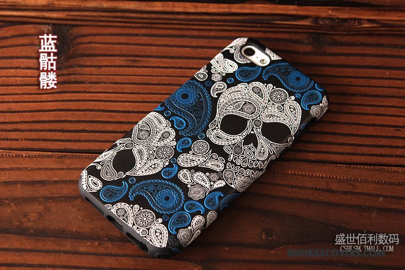 Etui iPhone 5/5s Relief Telefontrend, Cover iPhone 5/5s Beskyttelse Anti-fald