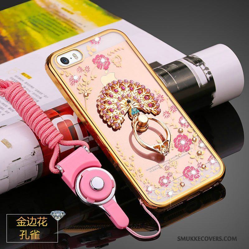Etui iPhone 5/5s Silikone Anti-fald Hængende Ornamenter, Cover iPhone 5/5s Blød Trend Telefon