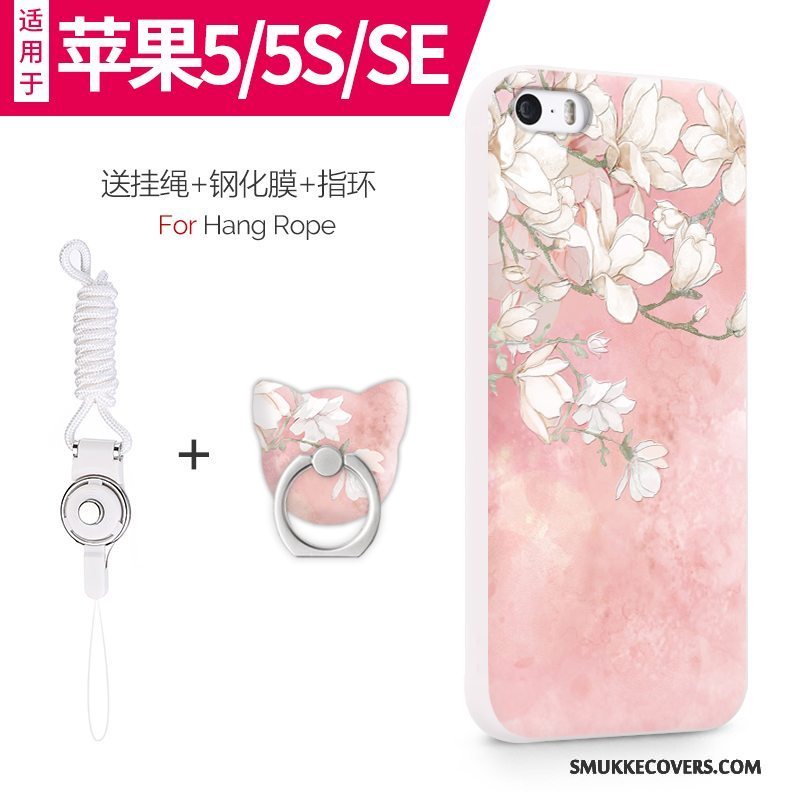 Etui iPhone 5/5s Silikone Anti-fald Lilla, Cover iPhone 5/5s Tasker Tynd Lyse