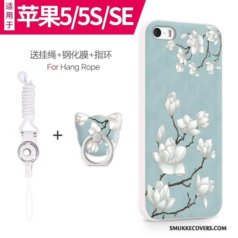 Etui iPhone 5/5s Silikone Anti-fald Lilla, Cover iPhone 5/5s Tasker Tynd Lyse