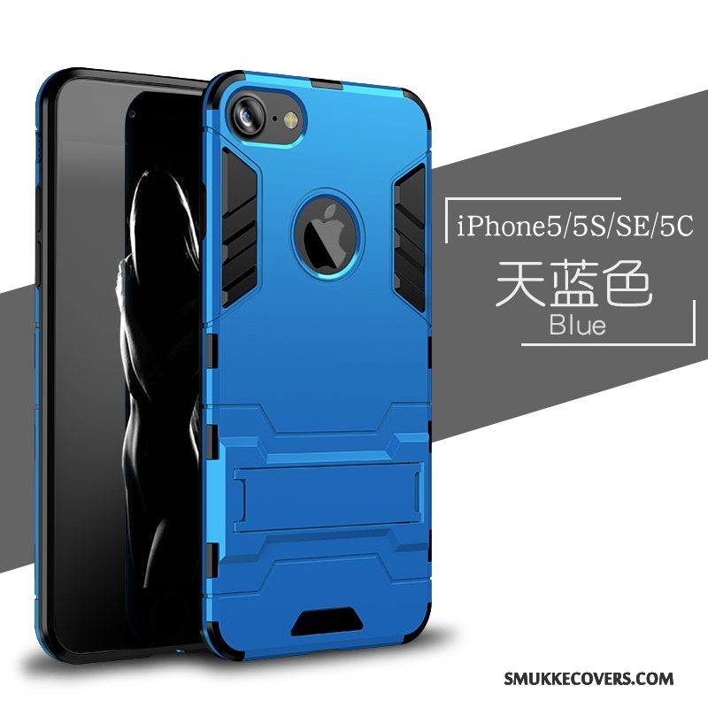 Etui iPhone 5/5s Silikone Anti-fald Trend, Cover iPhone 5/5s Tasker Navy Telefon
