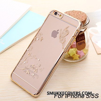 Etui iPhone 5/5s Silikone Guld Anti-fald, Cover iPhone 5/5s Beskyttelse Ny Telefon